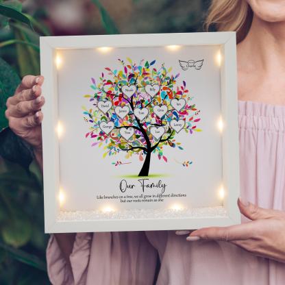 Personalized Family Tree Frame Light Frame Box