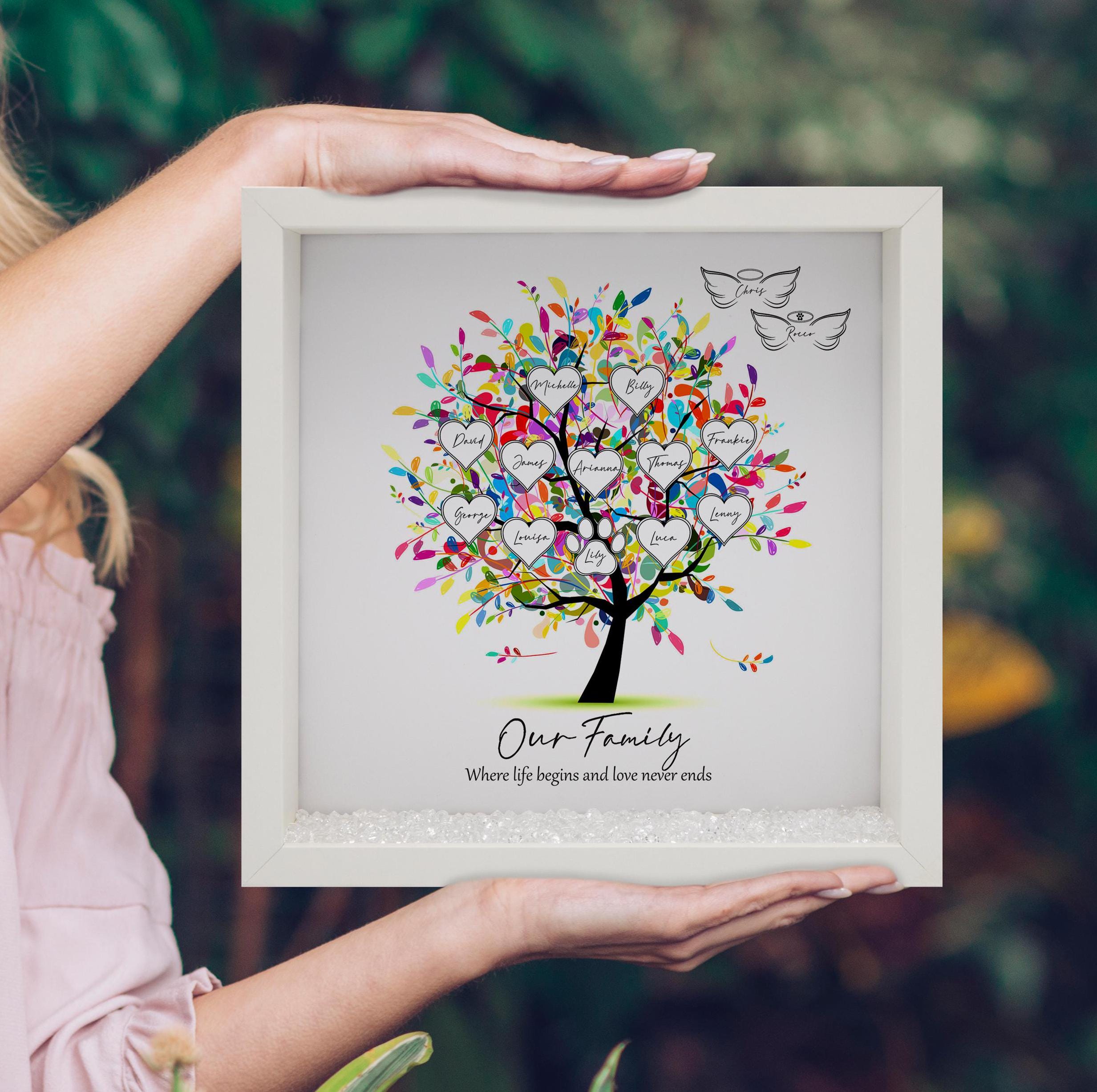 Personalized Family Tree Frame Light Frame Box