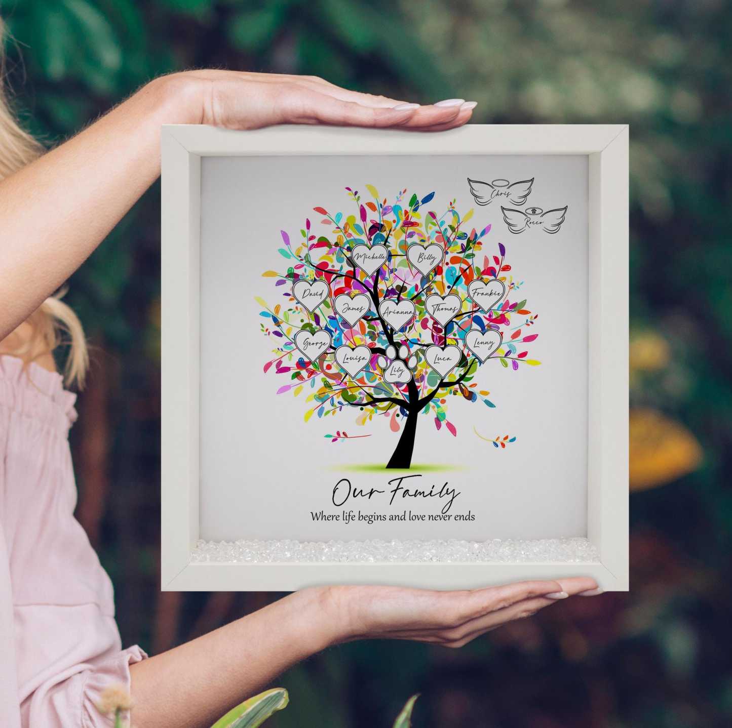 Personalized Family Tree Frame Light Frame Box
