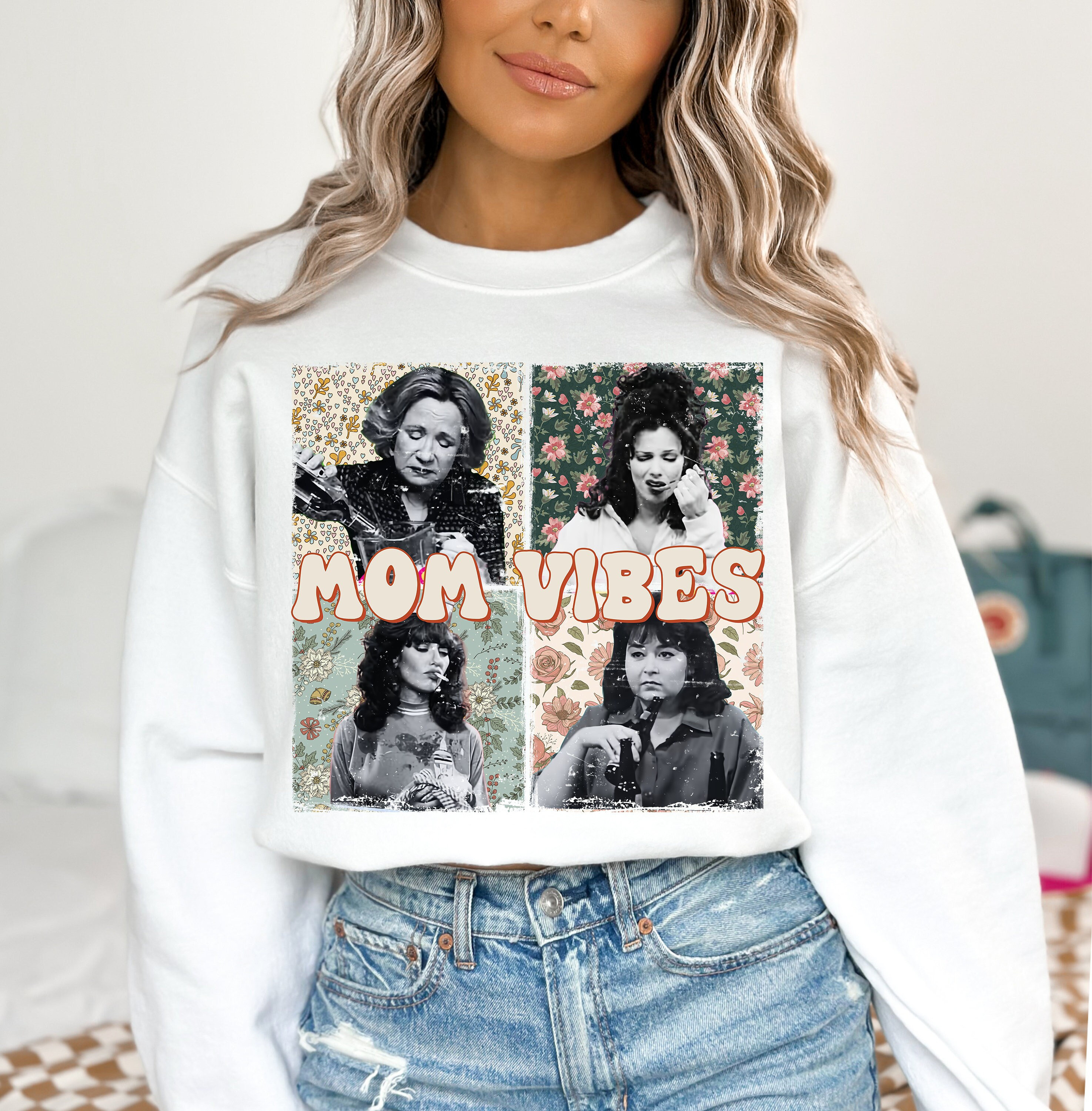Retro Mom Vibes Sweatshirt, 90s Mom Vibes T-Shirt