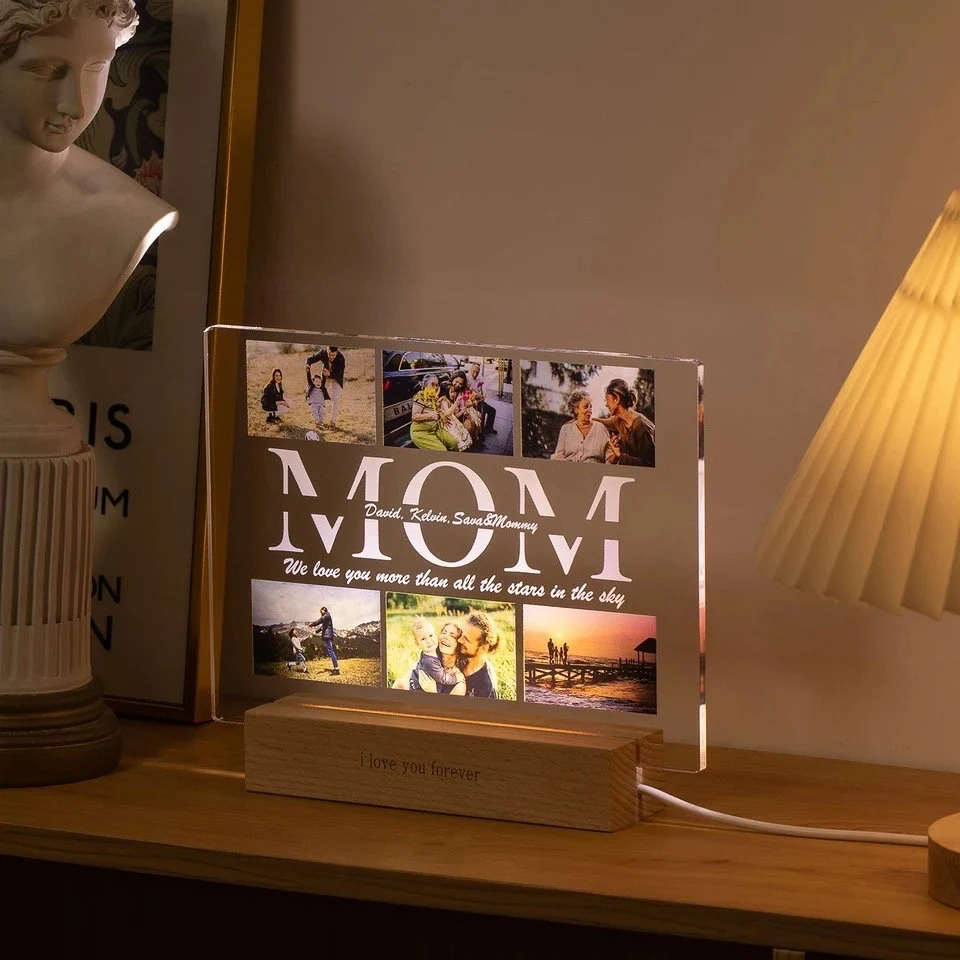 Personalized Custom Photo Night Light – Perfect Gift for Mom