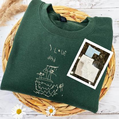 Custom Embroidered Kids' Drawing Sweatshirt