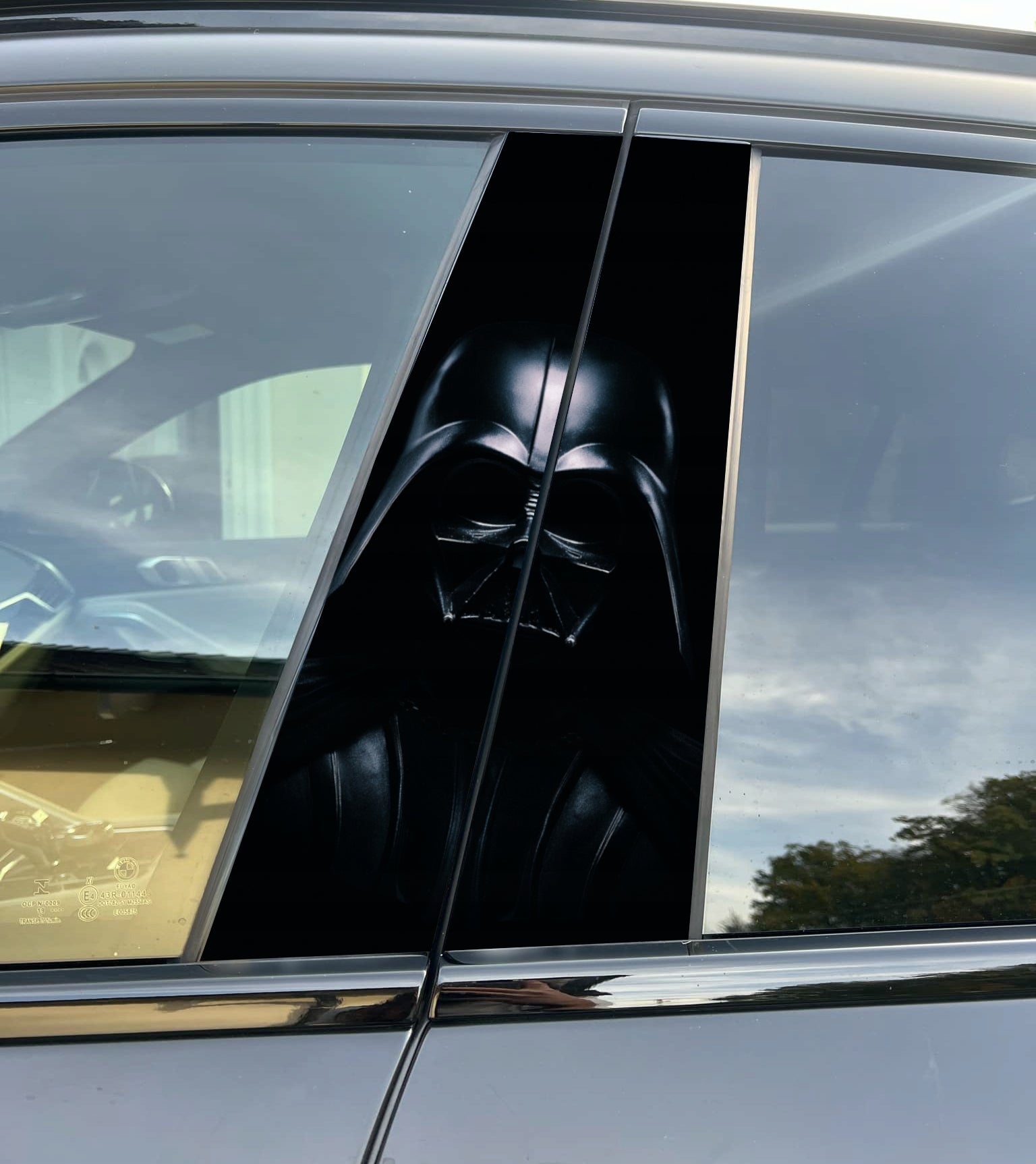 Darth Vader Car Pillar Wrap - Premium Vinyl B-Pillar Decal, Universal Fit