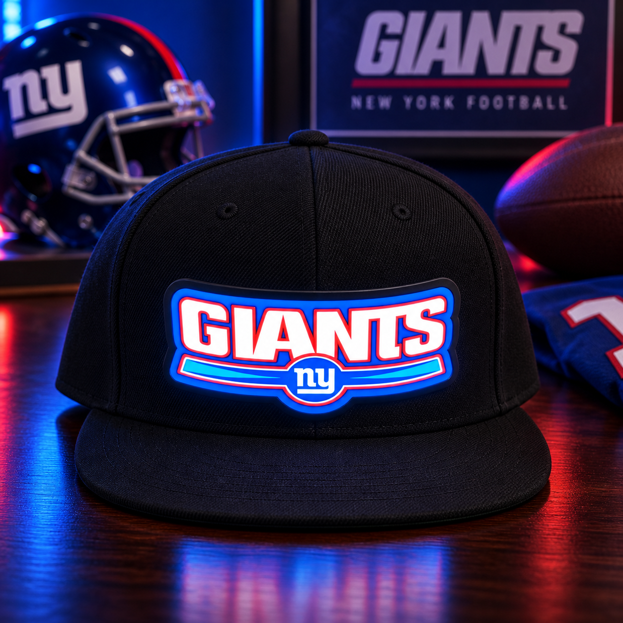 Football Fan LED Light-Up Snapback Cap