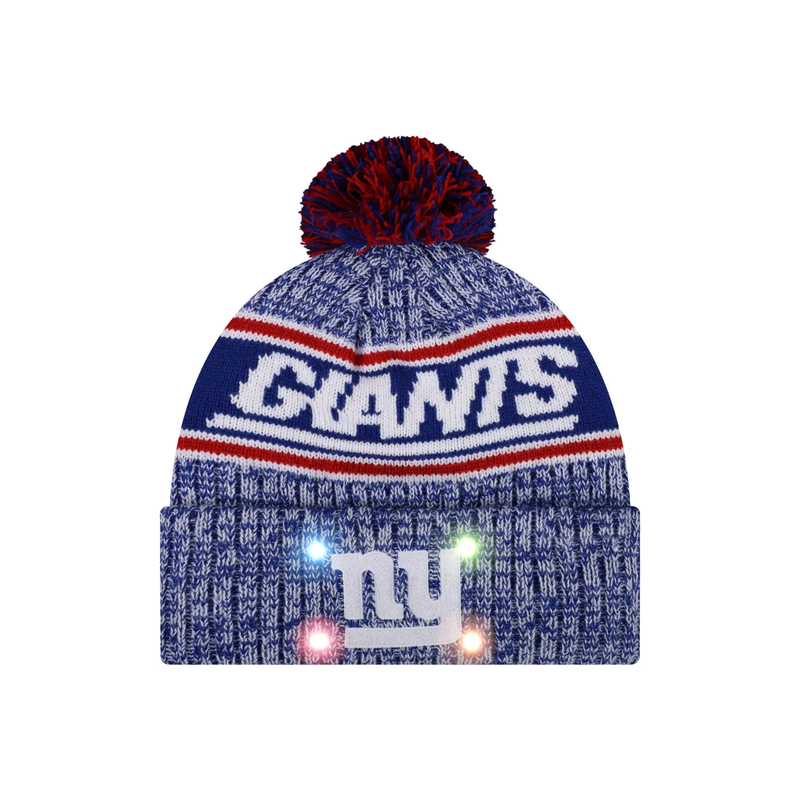 Football Team Warm Light up Pom Beanie