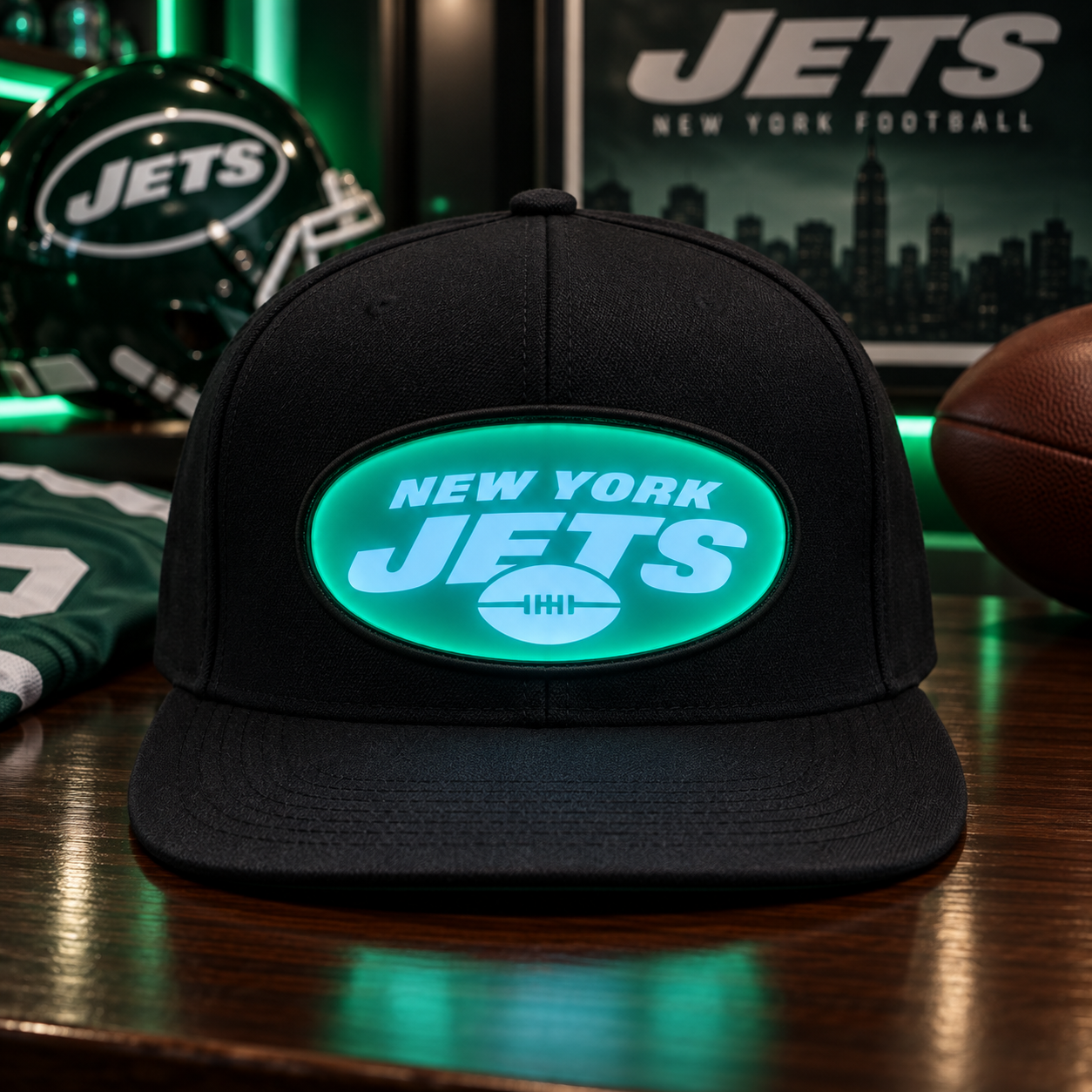 Football Fan LED Light-Up Snapback Cap