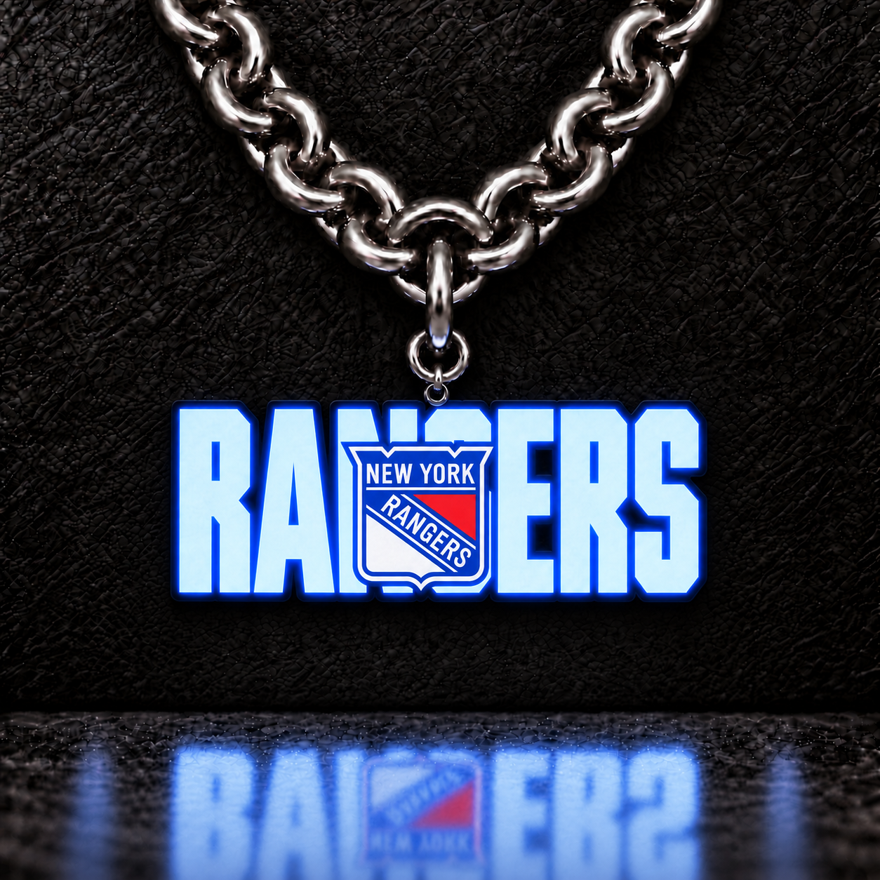 Hockey Fan LED Light-Up Pendant Chain Necklace