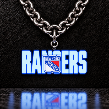 Hockey Fan LED Light-Up Pendant Chain Necklace