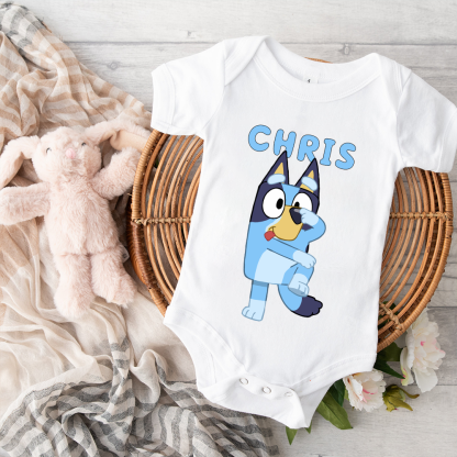 Personalized Cartoon Baby Onesie Cute Bodysuit with Name