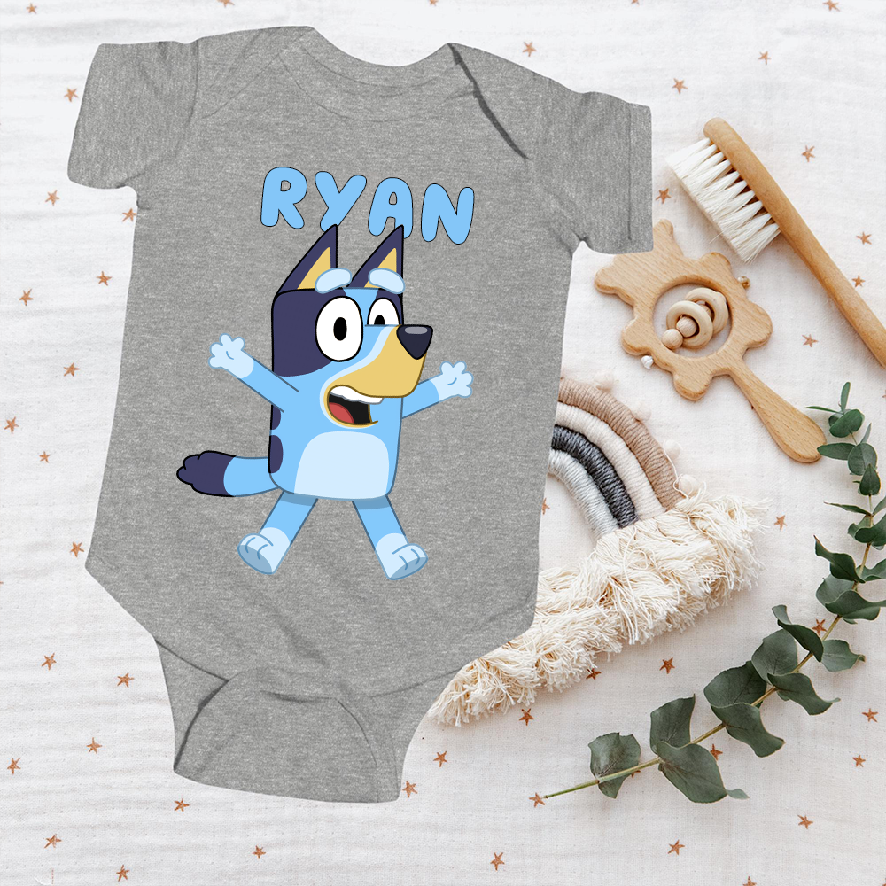 Personalized Cartoon Baby Onesie Cute Bodysuit with Name