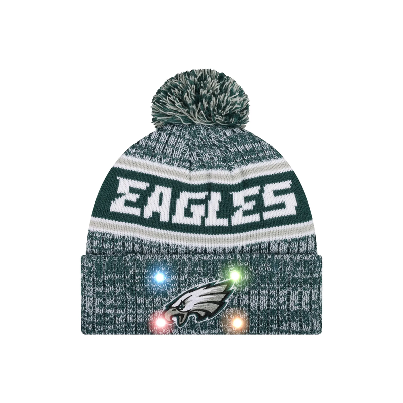 Football Team Warm Light up Pom Beanie