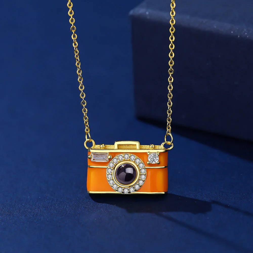 Personalized Photo Camera Projection Necklace