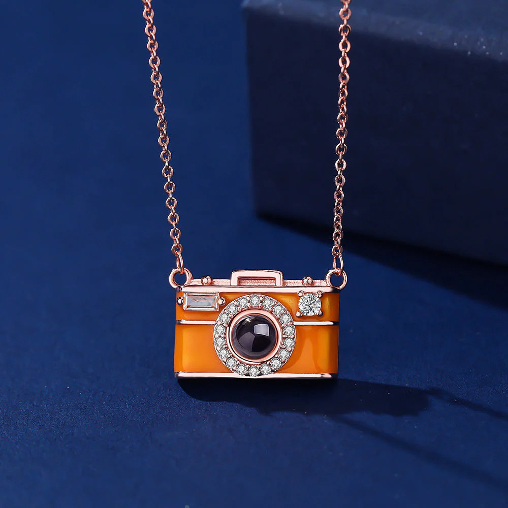 Personalized Photo Camera Projection Necklace