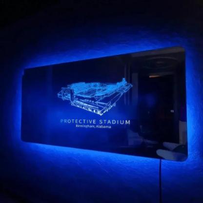 Protective Stadium Mirror Light-Gifts For Sports Lovers、Conference USA、Birmingham、NCAA、Birmingham Stallions