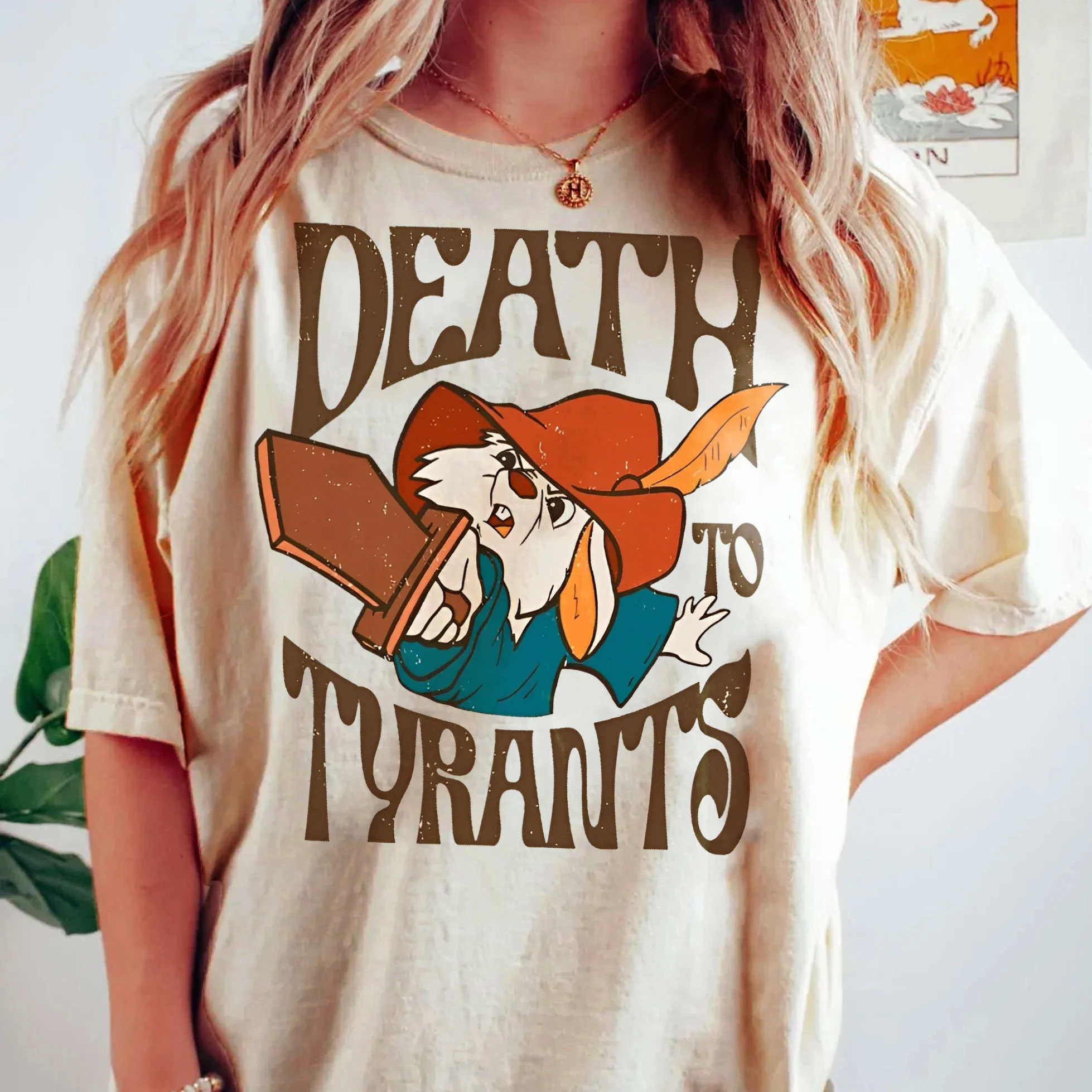 Retro 70S Skippy Rabbit Death To Tyrants Shirt