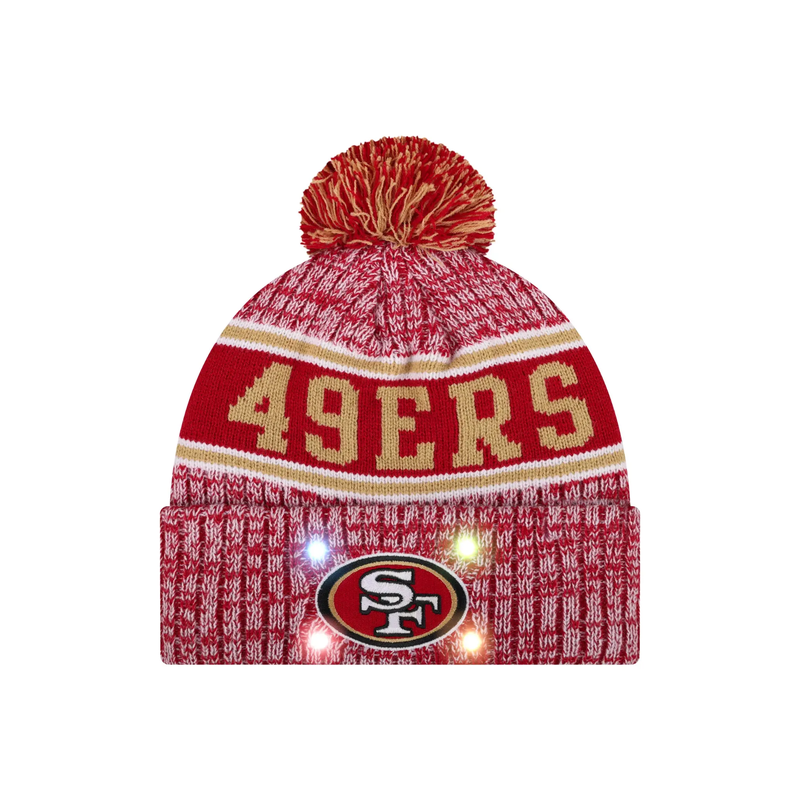 Football Team Warm Light up Pom Beanie