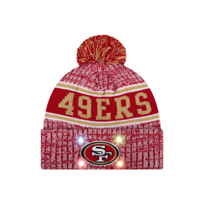 Football Team Warm Light up Pom Beanie