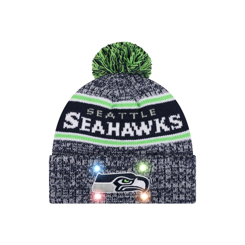 Football Team Warm Light up Pom Beanie