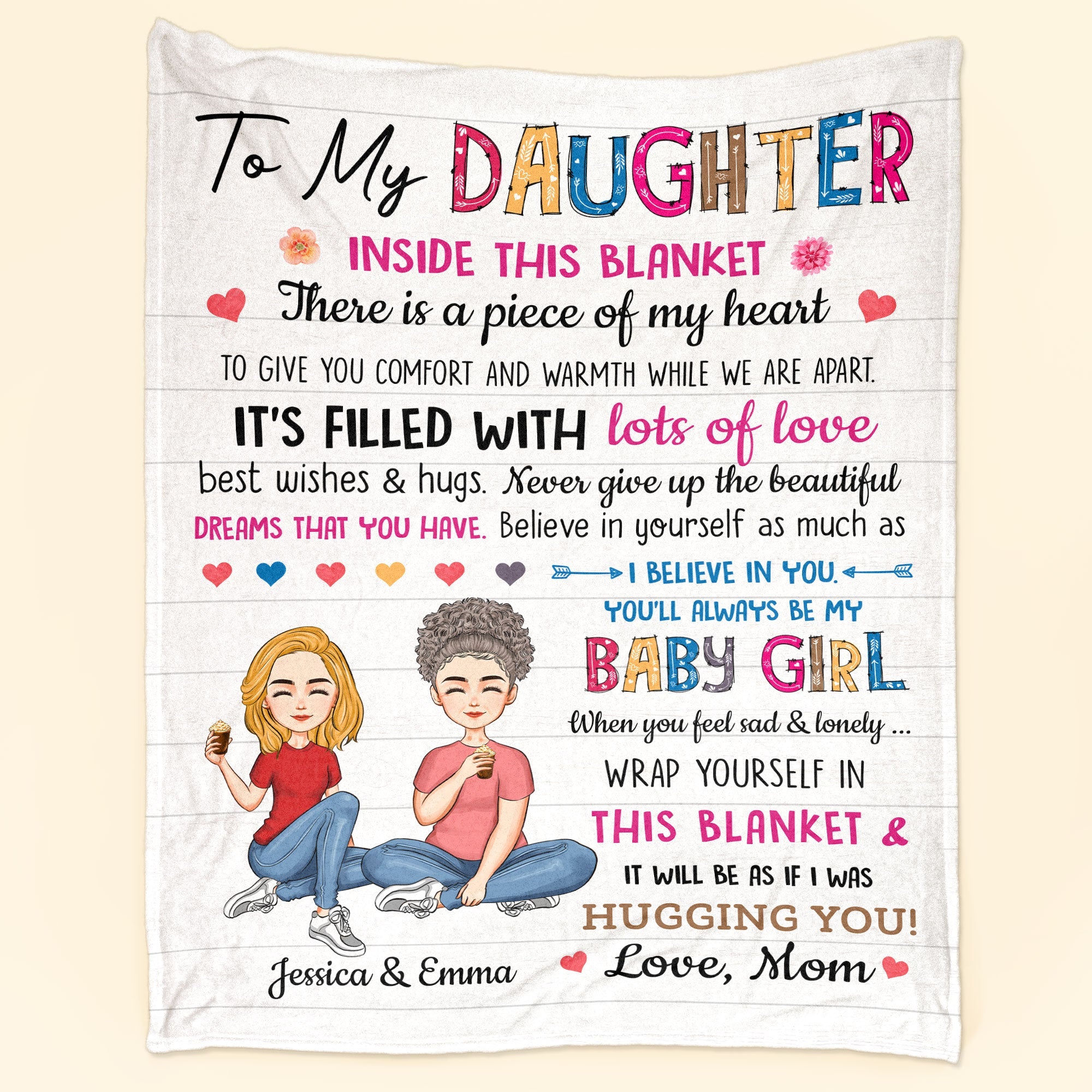 【核桃测试】To My Daughter Inside This Blanket - Personalized Blanket