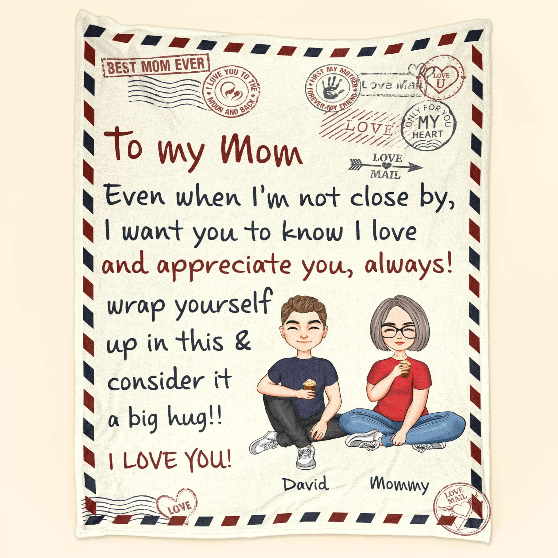 【青藜测试】To My Mom I'm Not Close - Personalized Blanket