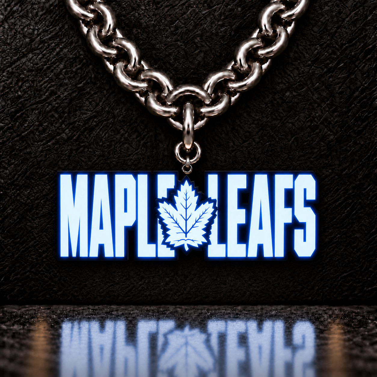 Hockey Fan LED Light-Up Pendant Chain Necklace