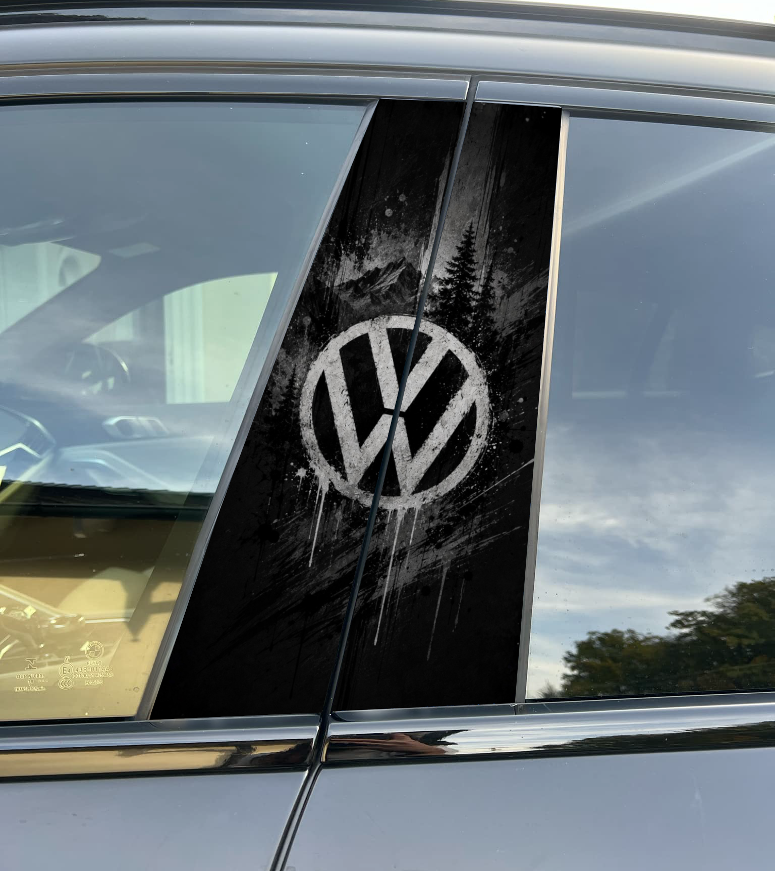 VW Car Pillar Sticker, Universal Fit