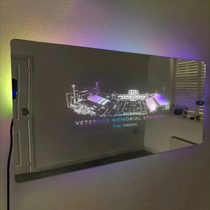 Veterans Memorial Stadium Mirror Light-Gifts For Sports Lovers、Troy University、Trojans、NCAA、Alabama