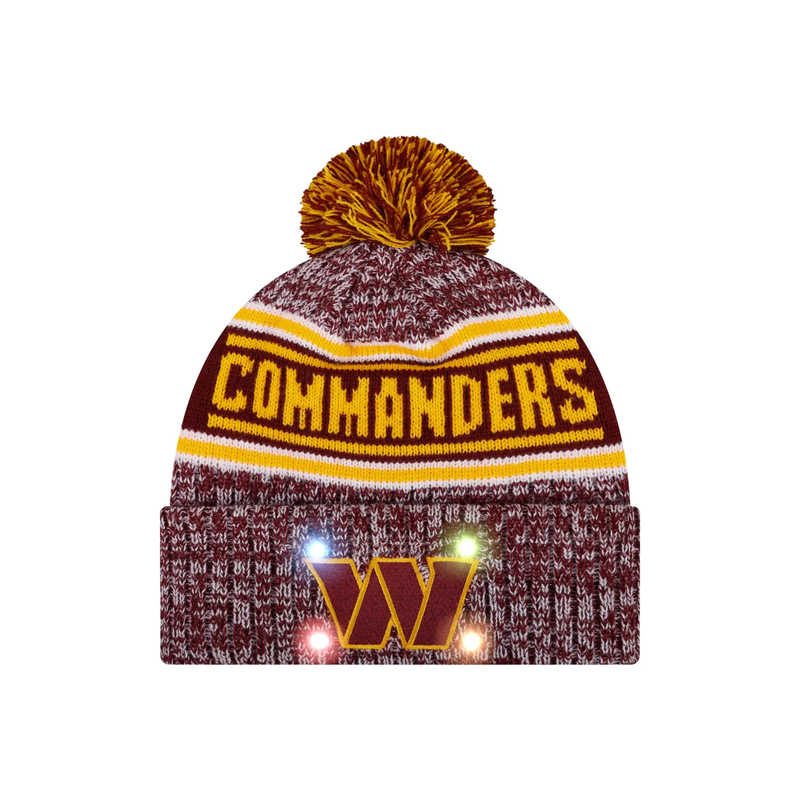 Football Team Warm Light up Pom Beanie