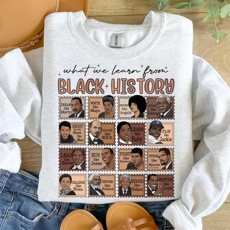 What We Learn From Black History Sweatshirt – Black History Month Crewneck