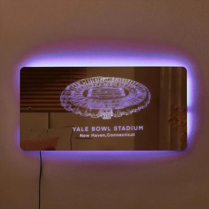 Yale Bowll Stadium Mirror Light-Gifts For Sports Lovers,Yale Bulldogs 、NCAA、Yale University、New Haven