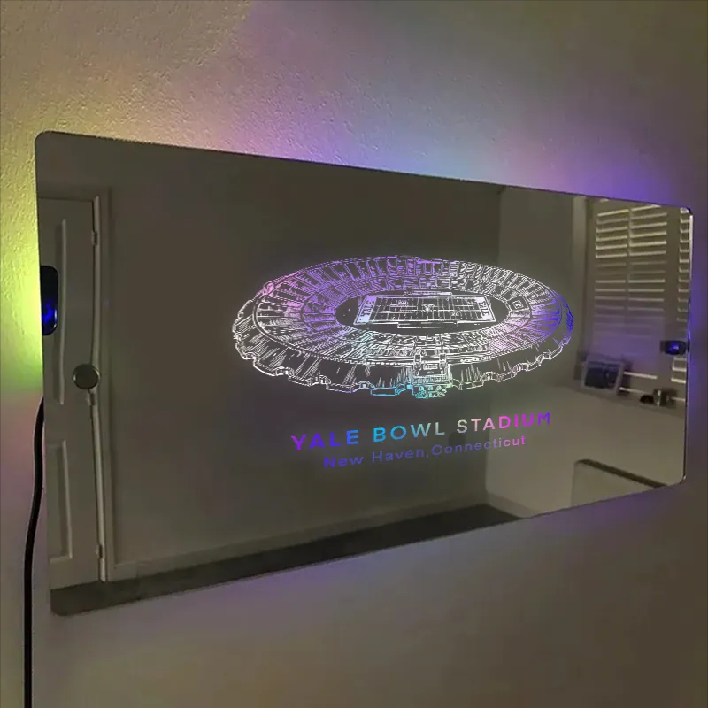 Yale Bowll Stadium Mirror Light-Gifts For Sports Lovers,Yale Bulldogs 、NCAA、Yale University、New Haven