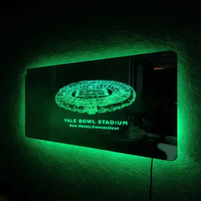 Yale Bowll Stadium Mirror Light-Gifts For Sports Lovers,Yale Bulldogs 、NCAA、Yale University、New Haven