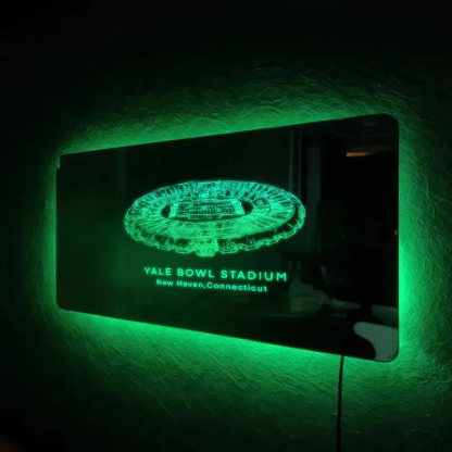 Yale Bowll Stadium Mirror Light-Gifts For Sports Lovers,Yale Bulldogs 、NCAA、Yale University、New Haven