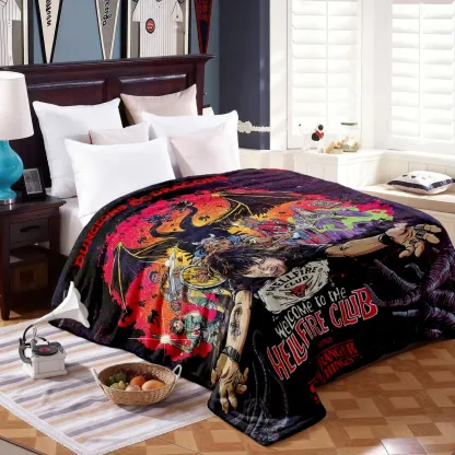 Vintage Fantasy Illustration  Soft Blanket Gift for TV Show Fans