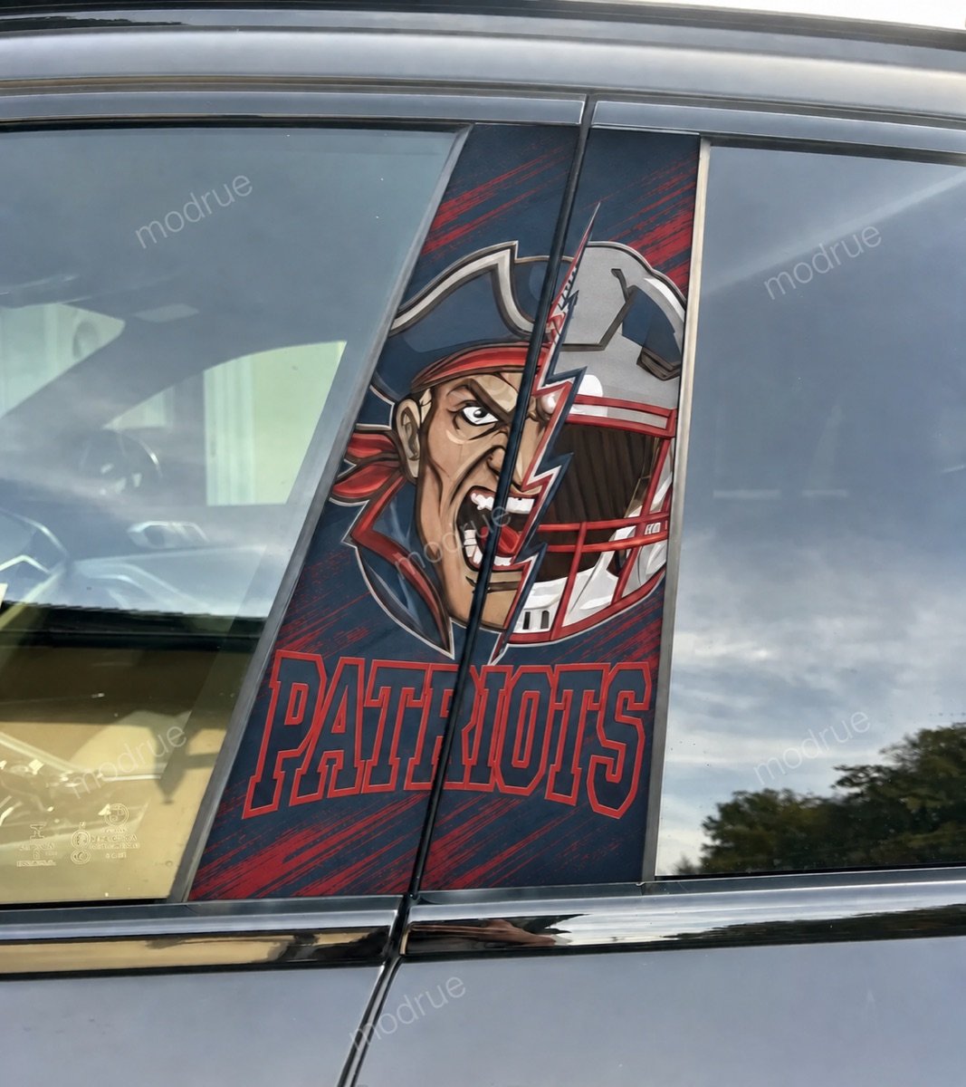 New England Patriots Car Pillar Wrap - Universal Fit