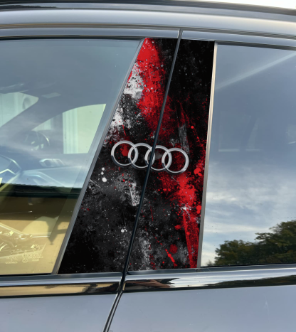 Audi Car Pillar Wrap - Premium Vinyl B-Pillar Decal, Universal Fit