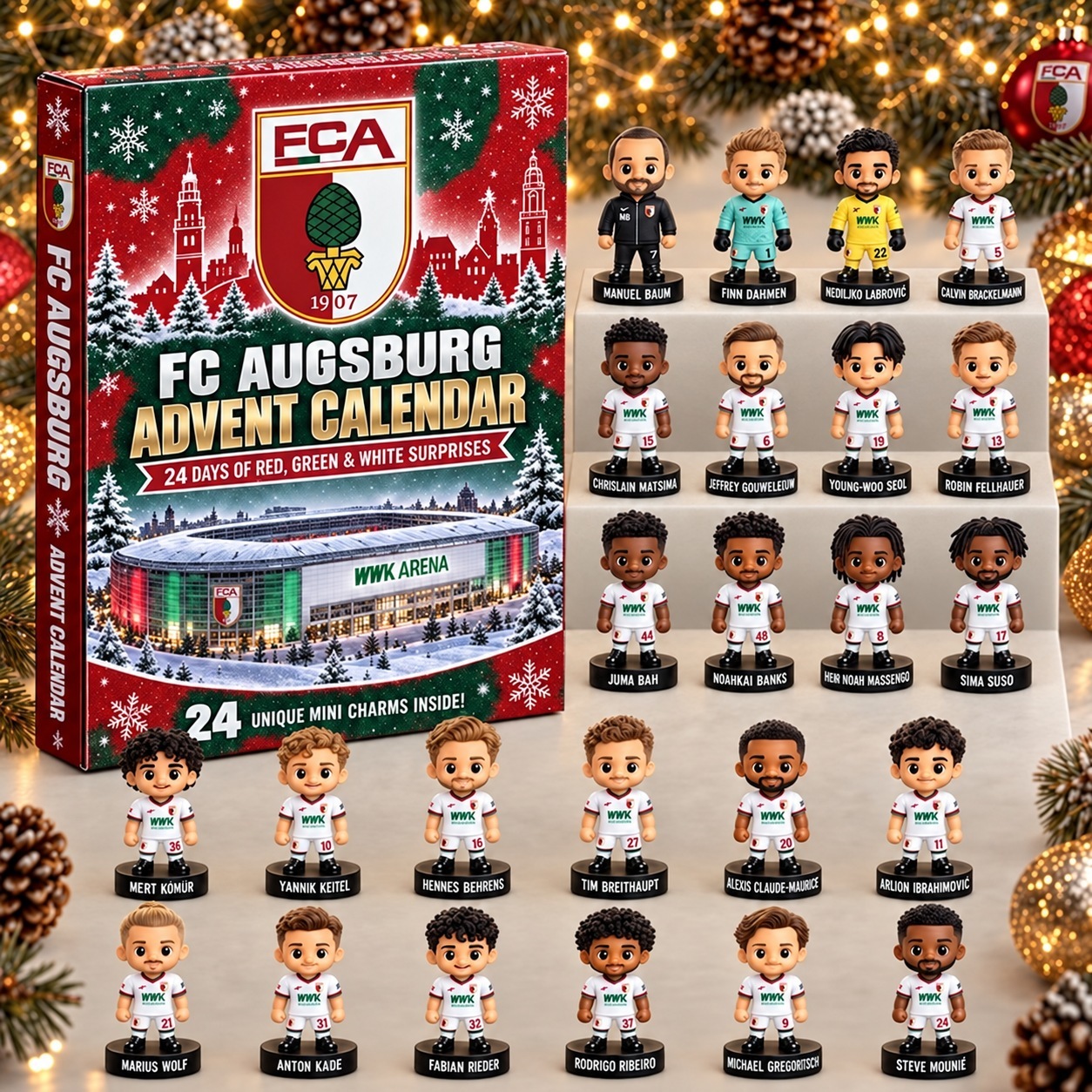 FC Augsburg · Football Fan 24-Day Advent Calendar – Soccer Club Countdown Gift Box