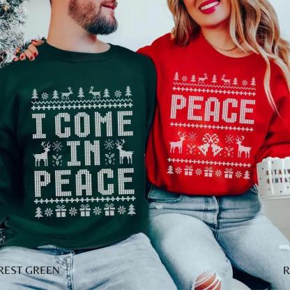 Funny ugly Christmas sweatshirts for couples