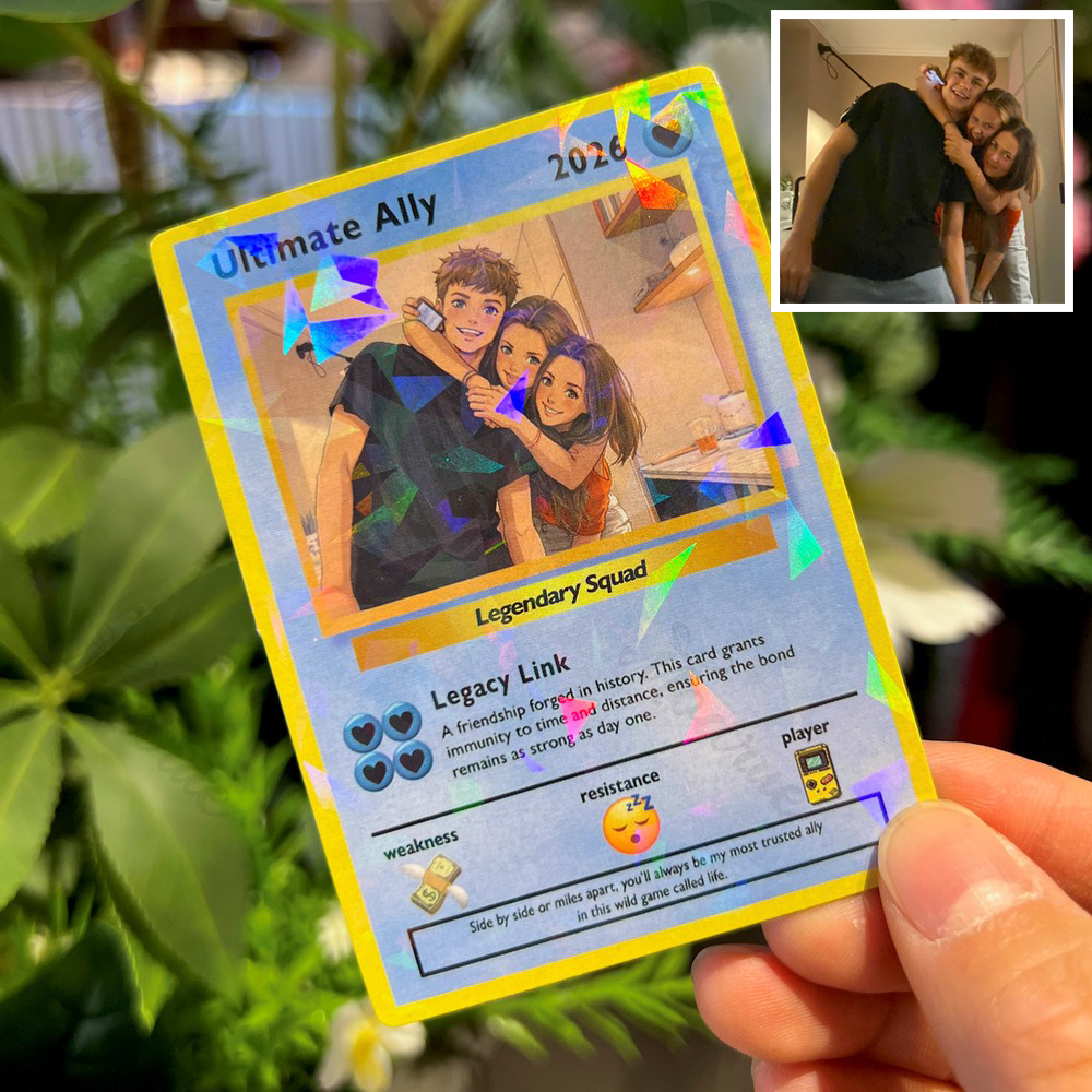 Custom Best Friend Card Anime Style Gift for Bestie