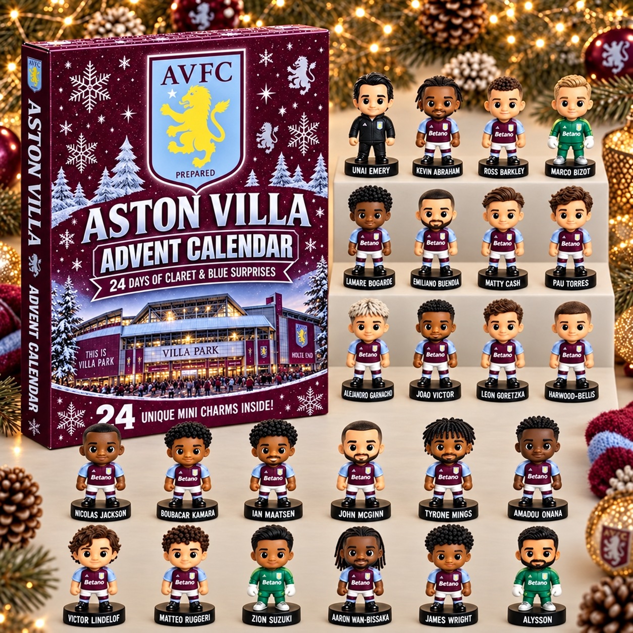 Aston Villa · Football Fan 24-Day Advent Calendar – Soccer Club Countdown Gift Box