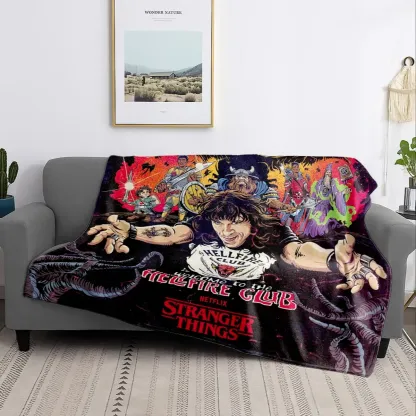 Vintage Fantasy Illustration  Soft Blanket Gift for TV Show Fans