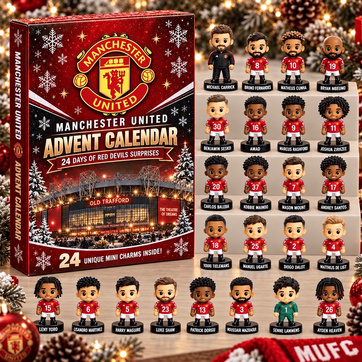 Manchester United · Football Fan 24-Day Advent Calendar – Soccer Club Countdown Gift Box