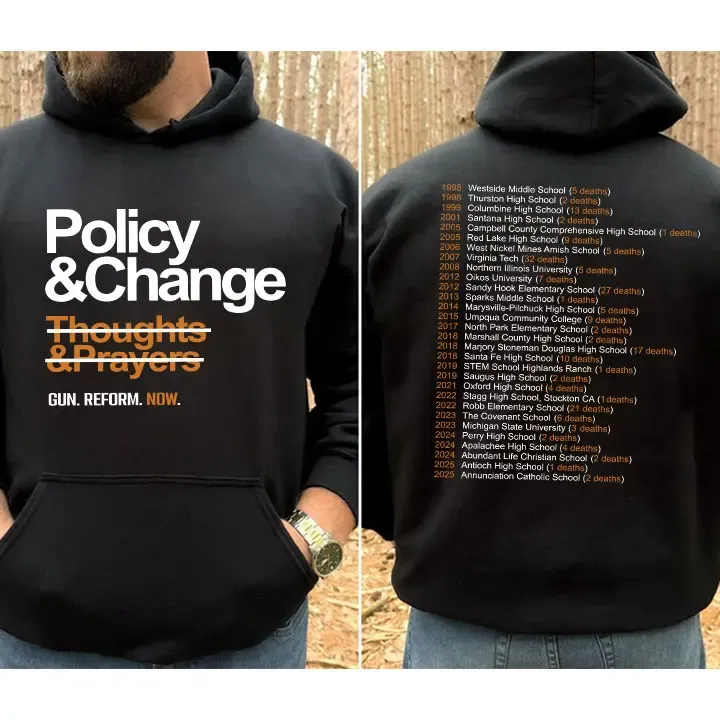 Policy and Change Gun Reform Graphic Shirt