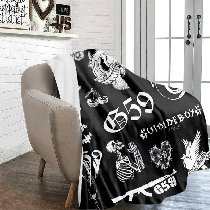 Spooky Halloween G59 Suicideboys Collage Blanket