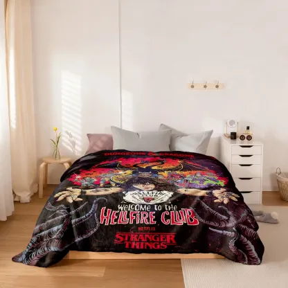 Vintage Fantasy Illustration  Soft Blanket Gift for TV Show Fans