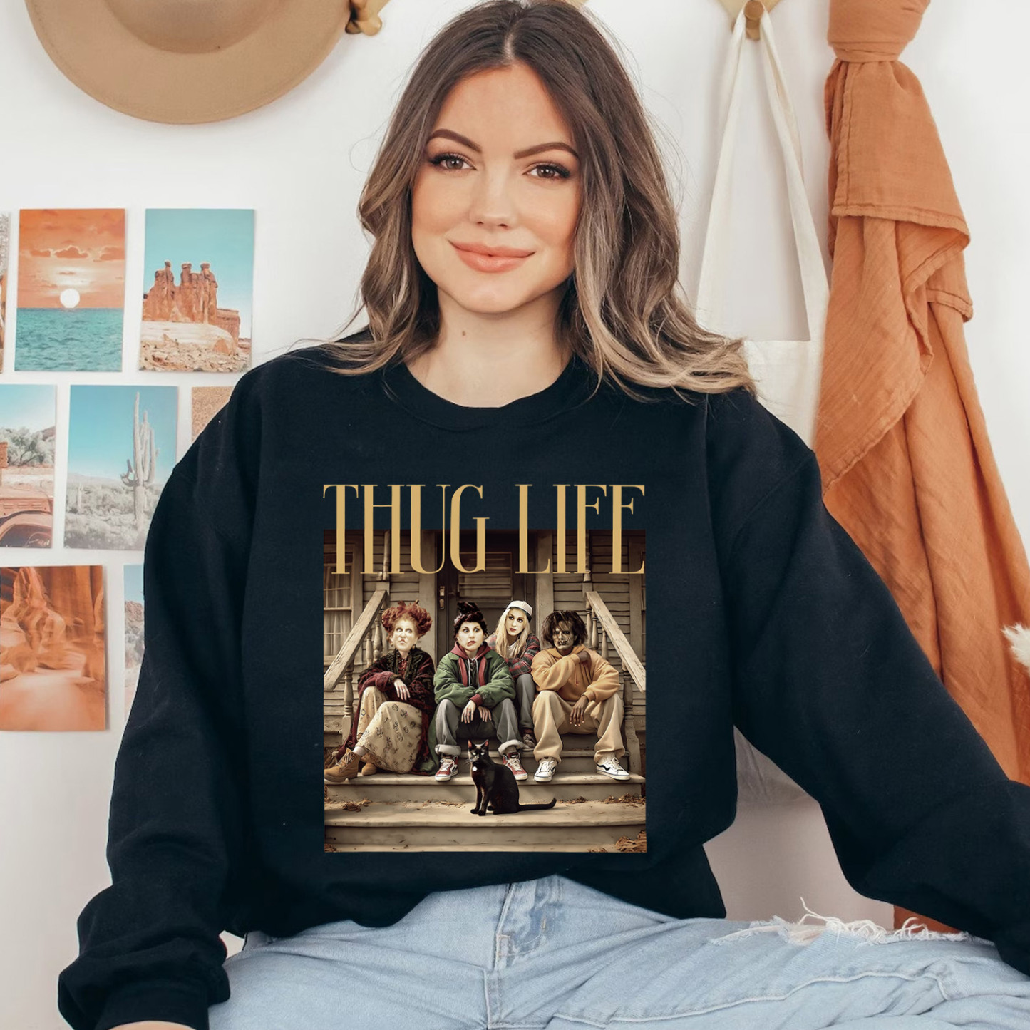 Thug Life Golden Girl Bad Witches Halloween Vintage T-Shirt Sweatshirt Hoddie