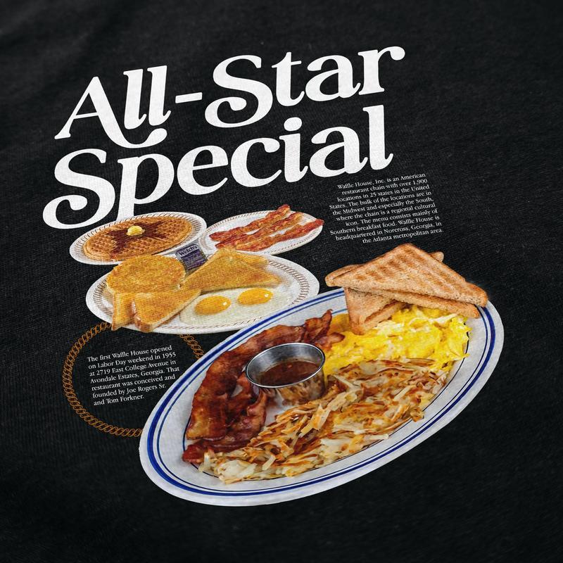All-Star Breakfast Cotton Funny Casual Shortsleeve T-Shirt