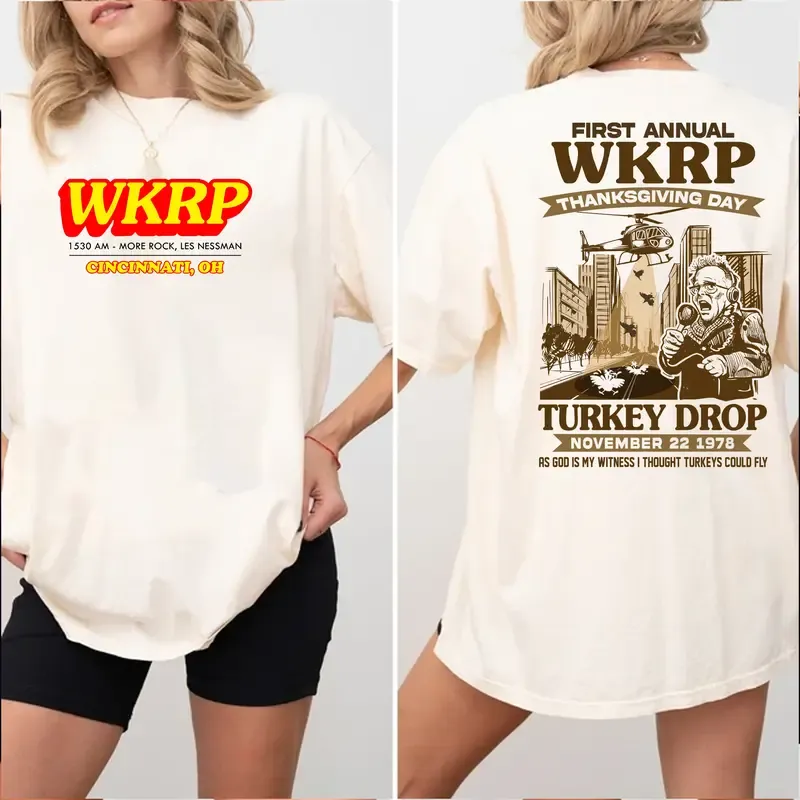 First Annual WKRP Thanksgiving Day Turkey Drop Les Nessman Shirt