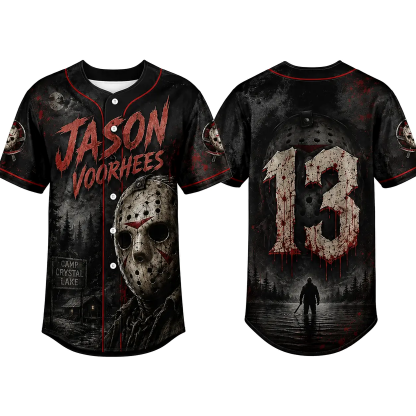 Halloween Horror Slasher Baseball Jersey