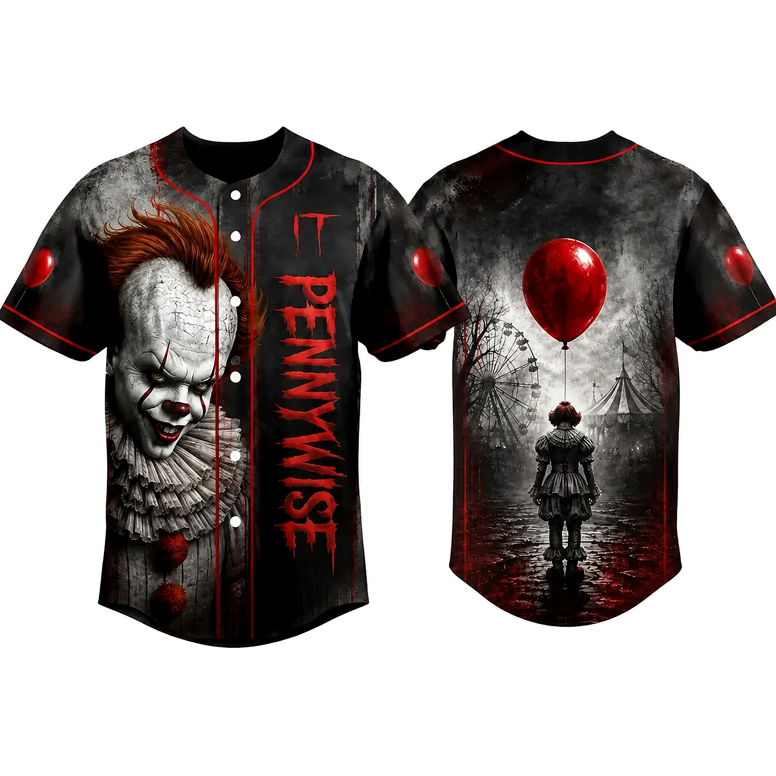 Halloween Horror Slasher Baseball Jersey